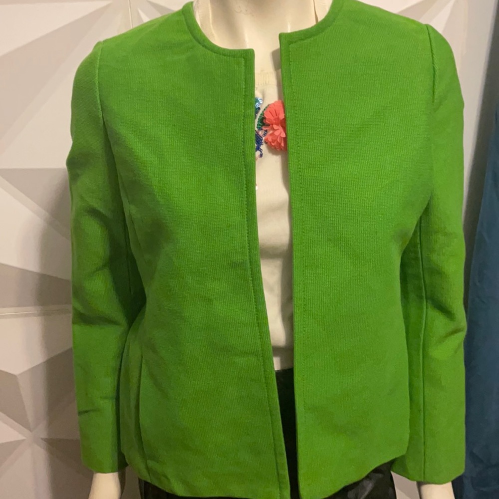 TALBOTS GREEN BLAZER SIZE 8